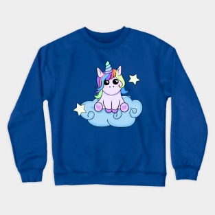 Cute Unicorn Art with Rainbow of Colors Crewneck Sweatshirt